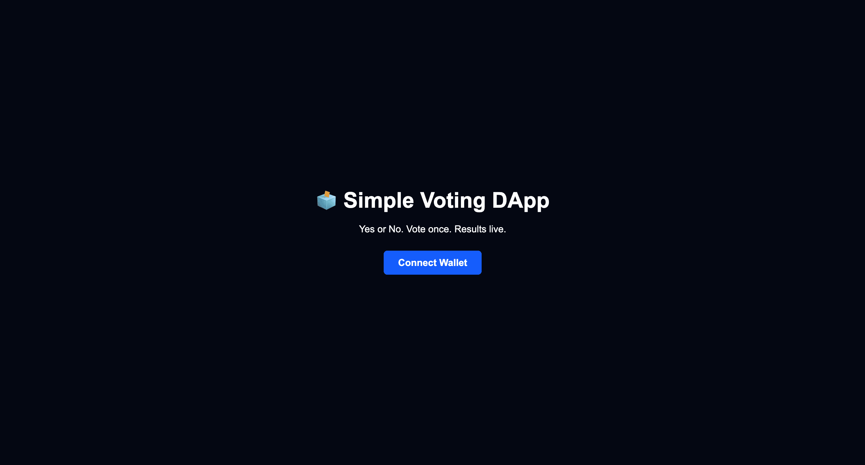 Voting DApp preview